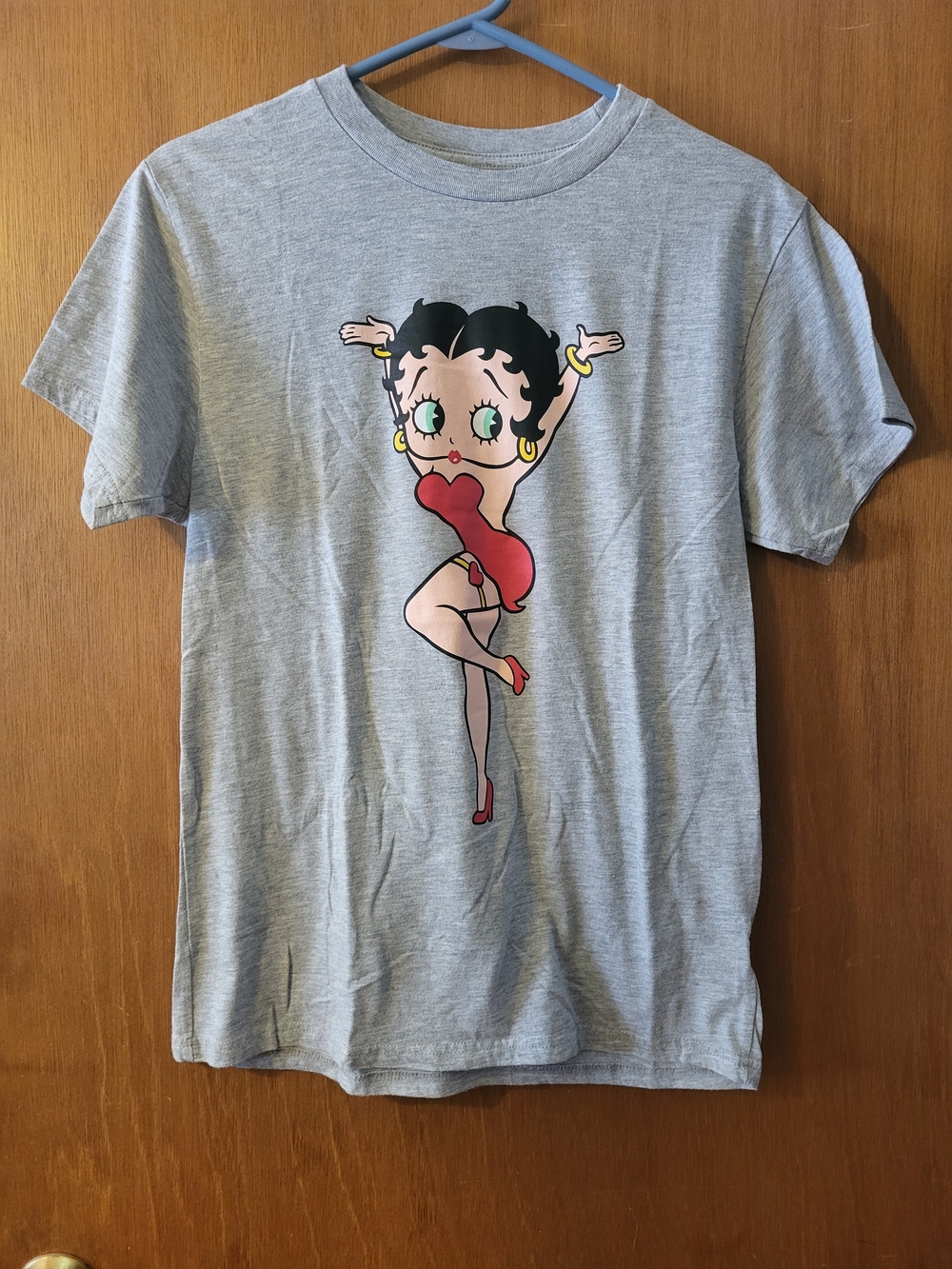 Betty Boop Gray Tee with Red Graphic